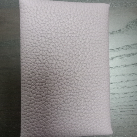 DUYP Dress Up Your Purse Leather CARD HOLDER COMPACT WALLET GRAY/LAVENDAR - Picture 6 of 8